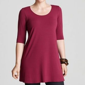 Eileen Fisher Burgundy Tunic Top